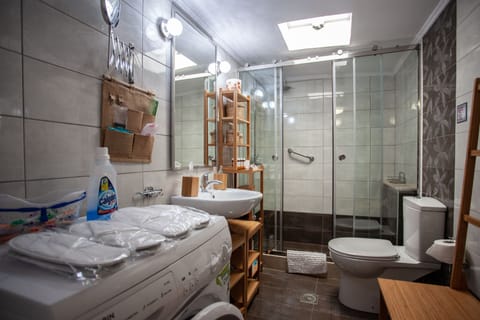 Family House, 2 Bedrooms | Bathroom | Shower, designer toiletries, hair dryer, slippers