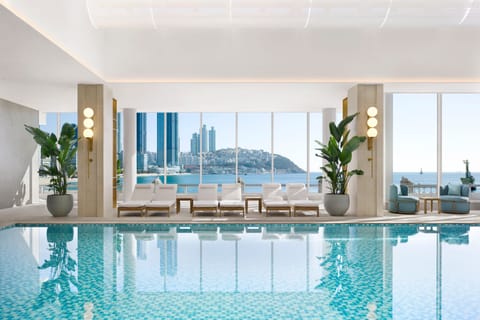 Indoor pool, open 6:00 AM to 10:00 PM, sun loungers