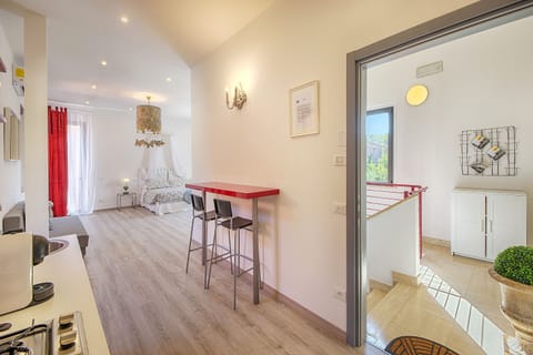 Exclusive Studio Suite | Private kitchen | Fridge, microwave, stovetop, dishwasher