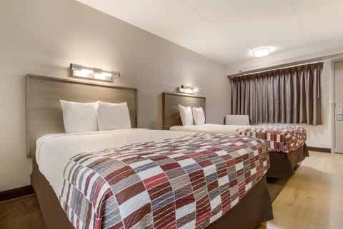 Deluxe Room, 2 Double Beds, Non Smoking | Desk, laptop workspace, blackout drapes, free WiFi