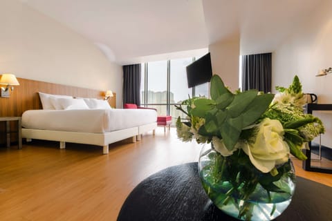 Hypo-allergenic bedding, down comforters, minibar, in-room safe