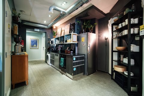 Shared fridge, microwave