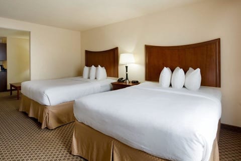 Desk, blackout drapes, iron/ironing board, free cribs/infant beds