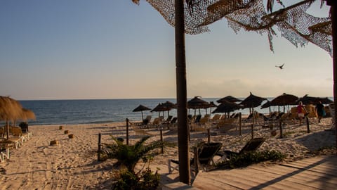 Private beach, white sand, windsurfing, beach volleyball