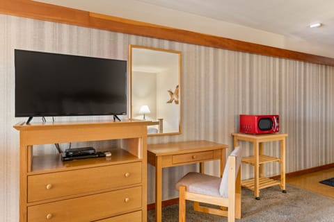 Deluxe Studio 1 King Bed, with Balcony and Harbor View | Living area | LED TV, Netflix, streaming services