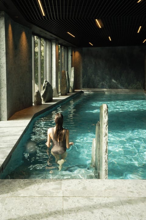 Indoor pool, seasonal outdoor pool