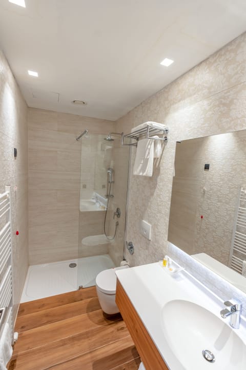 Superior Double Room | Bathroom | Shower, rainfall showerhead, free toiletries, hair dryer