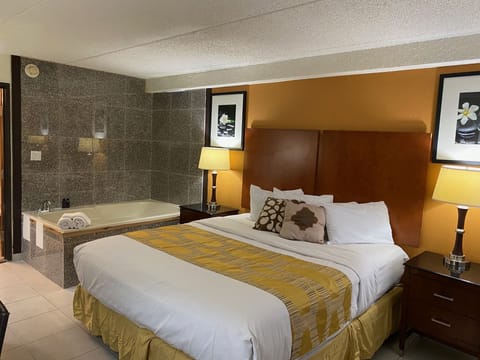 Premium bedding, desk, blackout drapes, iron/ironing board