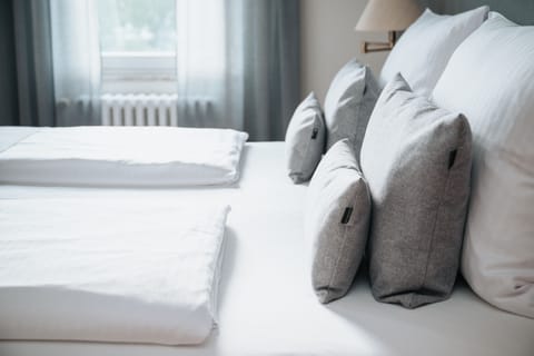 Basic Double Room, 1 King Bed, River View | In-room safe, laptop workspace, blackout drapes, soundproofing