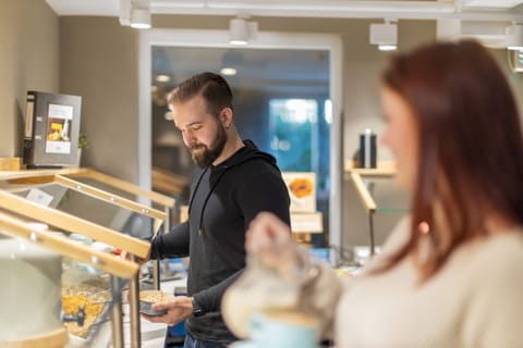 Daily buffet breakfast (EUR 12.50 per person)