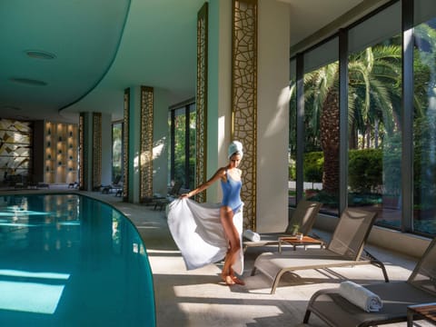 Indoor pool, seasonal outdoor pool