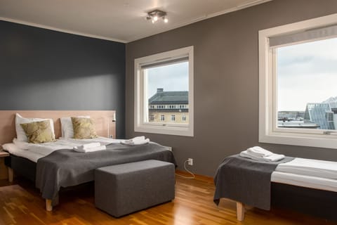 Basic Triple Room | Premium bedding, desk, soundproofing, iron/ironing board