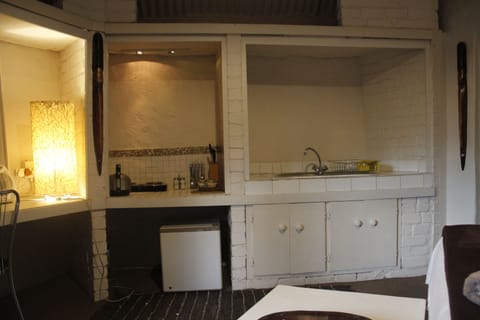 Stone Cottage | Private kitchen | Full-size fridge, microwave, stovetop, toaster