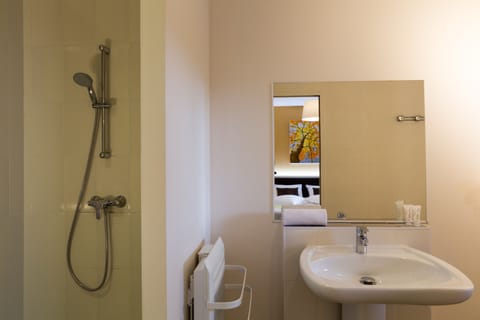 Superior Double Room, Annex Building - Ground Floor | Bathroom | Rainfall showerhead, hair dryer, towels