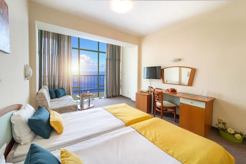 Standard Double Room, Sea View (Free Beach Package) | Minibar, desk, free WiFi, bed sheets