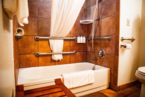 Free toiletries, hair dryer, towels