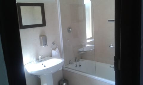 Twin Room | Bathroom | Shower, hair dryer, towels