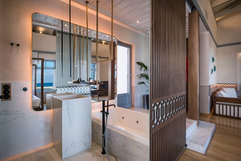 Presidential Suite, Terrace, Sea View | Egyptian cotton sheets, premium bedding, down comforters