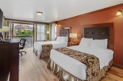 Standard Room, 2 Queen Beds, Accessible, Non Smoking | Desk, blackout drapes, iron/ironing board, free cribs/infant beds