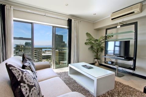 Luxury Apartment | Living room | 40-inch Smart TV with satellite channels, TV, Netflix
