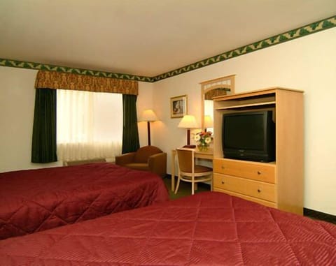 Standard Room, 2 Queen Beds, Non Smoking | In-room safe, desk, blackout drapes, soundproofing