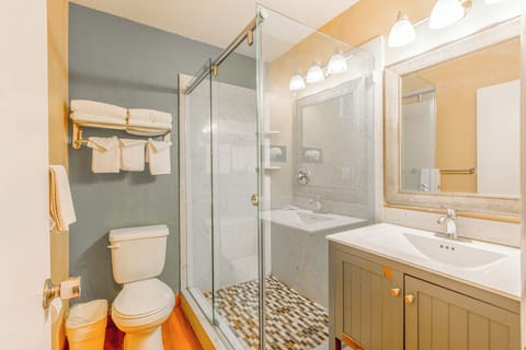 Free toiletries, hair dryer, towels