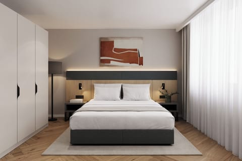 Suite | Minibar, desk, laptop workspace, blackout drapes