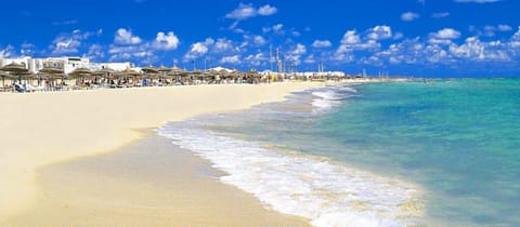 Beach nearby, white sand