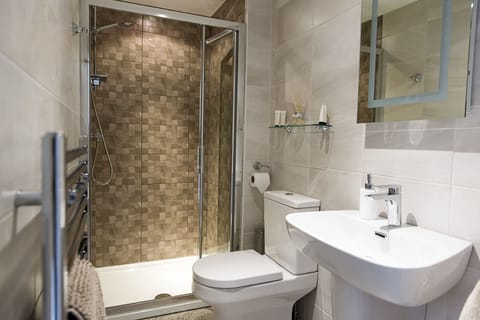 Deluxe Double Room (Room 4) | Bathroom | Shower, free toiletries, hair dryer, towels