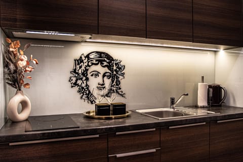 Superior Apartment (Double Merlot) | Private kitchen | Fridge, microwave, stovetop, coffee/tea maker