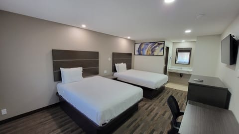 Room, 2 Queen Beds, Non Smoking | Desk, blackout drapes, iron/ironing board, rollaway beds (surcharge)