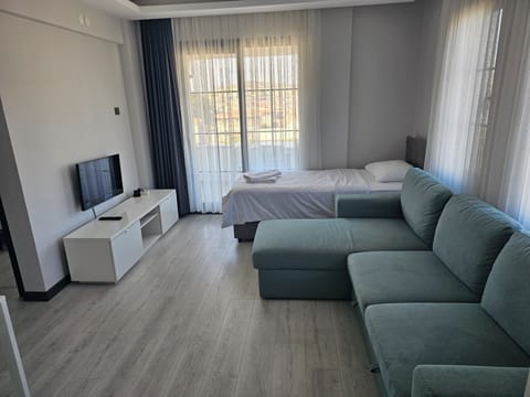 Family Apartment | Living area | 32-inch LCD TV with satellite channels, TV