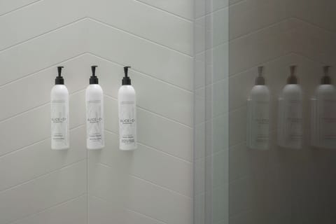 Free toiletries, hair dryer, towels, soap