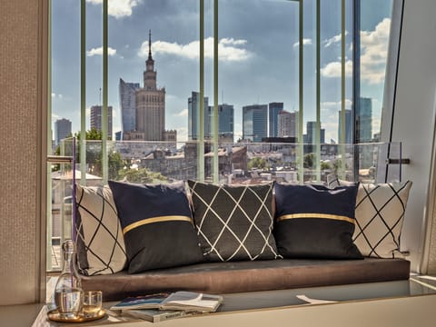 Suite, 1 Queen Bed, City View | Premium bedding, minibar, in-room safe, individually decorated
