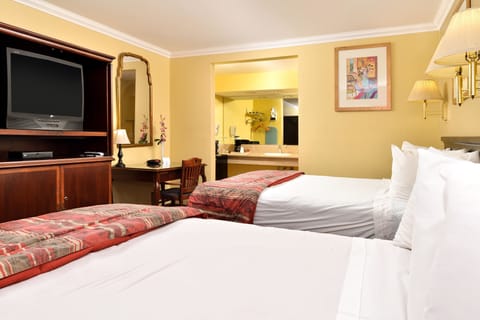 Room, 2 Queen Beds, Non Smoking | Pillowtop beds, WiFi (free), bed sheets