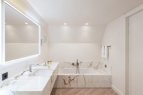 Hair dryer, bathrobes, slippers, towels