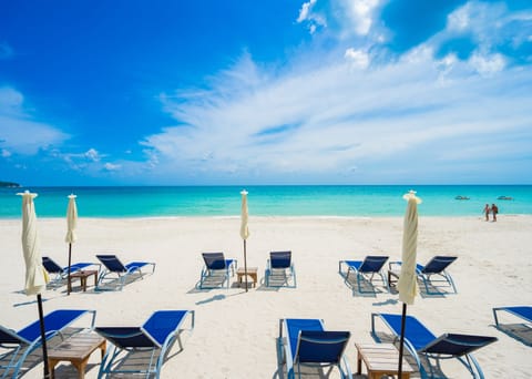 Private beach, sun loungers, beach umbrellas, beach towels