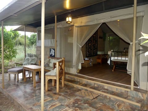 Luxury Tent, 1 Double Bed, Garden View, Garden Area | 1 bedroom, premium bedding, in-room safe, desk