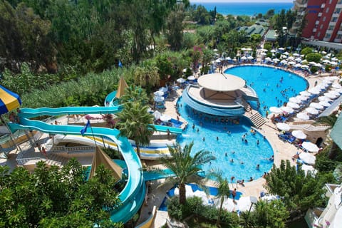 Indoor pool, 2 outdoor pools, pool umbrellas, sun loungers