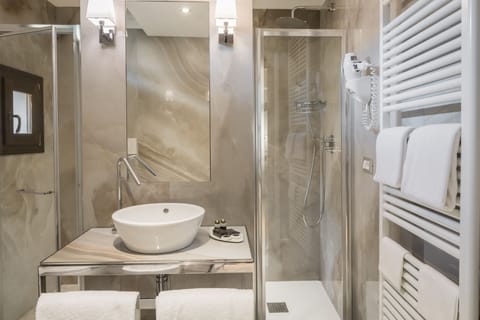 Free toiletries, hair dryer, bidet, towels