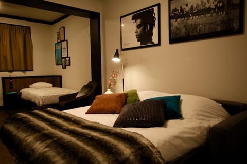 Premium bedding, desk, soundproofing, iron/ironing board