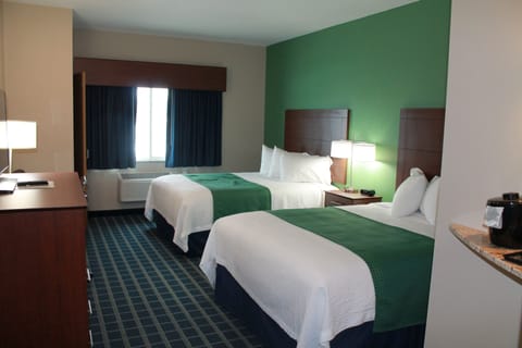 Deluxe Room, 2 Queen Beds | Premium bedding, desk, iron/ironing board, cribs/infant beds