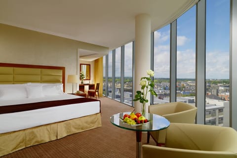 Deluxe Room, 1 King Bed, City View | Hypo-allergenic bedding, pillowtop beds, in-room safe, desk