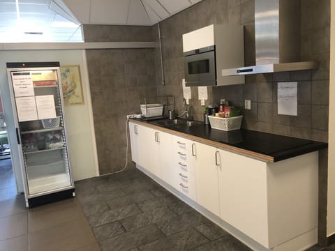 Shared fridge, microwave, electric kettle