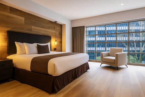 Premium bedding, down comforters, Select Comfort beds, in-room safe