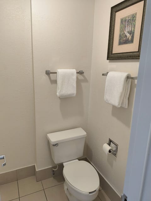 Free toiletries, hair dryer, towels