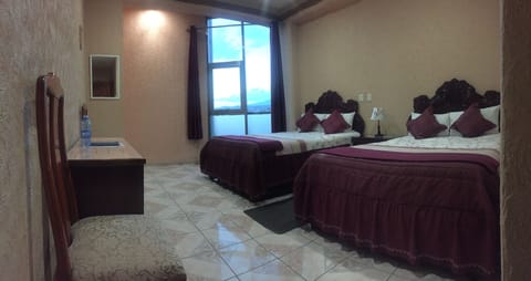 Double Room, 2 Double Beds | Premium bedding, desk, iron/ironing board, free WiFi