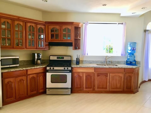 Downstairs Suite | Private kitchen | Full-size fridge, microwave, oven, stovetop