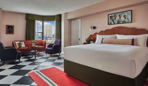 Premium bedding, down comforters, in-room safe, desk