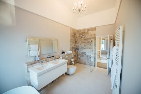 Free toiletries, hair dryer, towels, soap